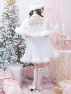 画像14: 【即日発送】【サンタコス 5点セット】【S-XLサイズ/3カラー】ポンチョ付きフレアサンタコスプレ[OF04] (14)