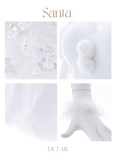 画像30: 【即日発送】【sugar nine サンタコス 5点セット】【S-XLサイズ/3カラー】ポンチョ付きフレアサンタコスプレ[OF04] (30)