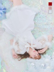 画像4: 【即日発送】【サンタコス 5点セット】【S-XLサイズ/3カラー】ポンチョ付きフレアサンタコスプレ[OF04] (4)