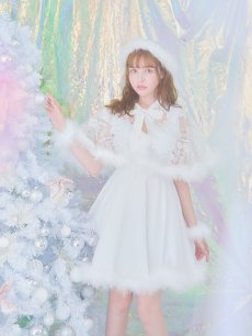 画像6: 【即日発送】【サンタコス 5点セット】【S-XLサイズ/3カラー】ポンチョ付きフレアサンタコスプレ[OF04] (6)