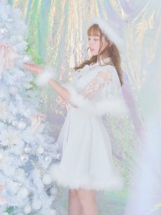 画像13: 【即日発送】【サンタコス 5点セット】【S-XLサイズ/3カラー】ポンチョ付きフレアサンタコスプレ[OF04] (13)