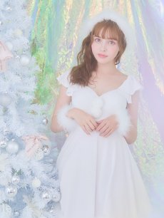 画像18: 【即日発送】【サンタコス 5点セット】【S-XLサイズ/3カラー】ポンチョ付きフレアサンタコスプレ[OF04] (18)