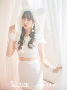 画像2: 【即日発送】【sugar nine サンタコス 5点セット】【XS-XLサイズ/3カラー】ベロアフードバニーセットアップサンタコスプレ[OF04] (2)