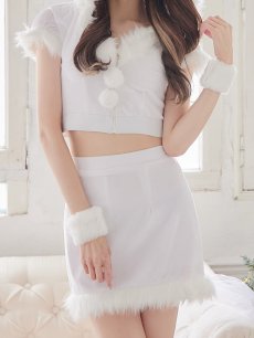 画像4: 【即日発送】【sugar nine サンタコス 5点セット】【XS-XLサイズ/3カラー】ベロアフードバニーセットアップサンタコスプレ[OF04] (4)