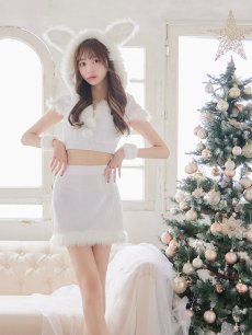 画像8: 【即日発送】【sugar nine サンタコス 5点セット】【XS-XLサイズ/3カラー】ベロアフードバニーセットアップサンタコスプレ[OF04] (8)