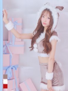 画像1: 【即日発送！】【サンタコス 5点セット】【XS-XLサイズ/3カラー】ベロアフードバニーセットアップサンタコスプレ[OF04] (1)