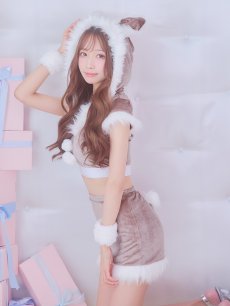 画像12: 【即日発送！】【サンタコス 5点セット】【XS-XLサイズ/3カラー】ベロアフードバニーセットアップサンタコスプレ[OF04] (12)