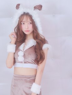 画像9: 【即日発送！】【サンタコス 5点セット】【XS-XLサイズ/3カラー】ベロアフードバニーセットアップサンタコスプレ[OF04] (9)