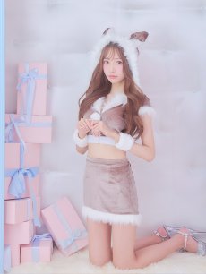 画像3: 【即日発送！】【サンタコス 5点セット】【XS-XLサイズ/3カラー】ベロアフードバニーセットアップサンタコスプレ[OF04] (3)