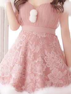 画像7: 値下げ！【即日発送】ファーショルダー/ スパンコールチュール/ 刺繍レースフレアサンタ【sugar nine サンタコス 4点セット】【S-XLサイズ/2カラー】[OF04] (7)