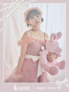 画像1: SALE!【即日発送】  ファーショルダー/ スパンコール刺繍フレアサンタ【sugar nine サンタコス 5点セット】【S-XLサイズ/2カラー】 [OF04] (1)