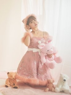 画像4: SALE!【即日発送】  ファーショルダー/ スパンコール刺繍フレアサンタ【sugar nine サンタコス 5点セット】【S-XLサイズ/2カラー】 [OF04] (4)