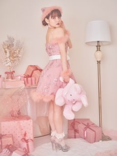 画像6: SALE!【即日発送】  ファーショルダー/ スパンコール刺繍フレアサンタ【sugar nine サンタコス 5点セット】【S-XLサイズ/2カラー】 [OF04] (6)