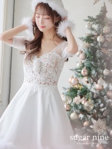 画像3: SALE!【即日発送】刺繍レースフレアサンタ【sugar nine サンタコス 4点セット】【S-Lサイズ/2カラー】[OF04] (3)