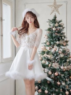 画像9: SALE!【即日発送】刺繍レースフレアサンタ【sugar nine サンタコス 4点セット】【S-Lサイズ/2カラー】[OF04] (9)