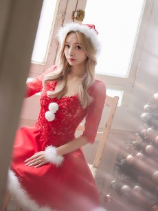 画像16: SALE!【即日発送】刺繍レースフレアサンタ【sugar nine サンタコス 4点セット】【S-Lサイズ/2カラー】[OF04] (16)