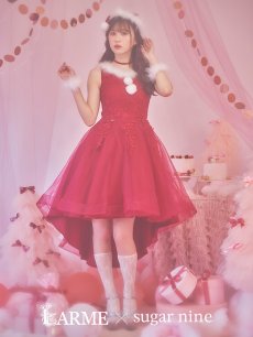 画像14: SALE!【即日発送】ケミカルレースチュールドレスワンピースフレアサンタ【sugar nine サンタコス 4点セット】【S-Lサイズ/1カラー】[OF04] (14)