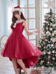 画像3: SALE!【即日発送】ケミカルレースチュールドレスワンピースフレアサンタ【sugar nine サンタコス 4点セット】【S-Lサイズ/1カラー】[OF04] (3)