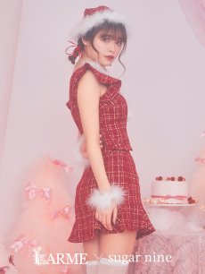 画像11: 【即日発送】ツイード/ セットアップ/ マーメイドフレアミニドレスサンタ【sugar nine サンタコス 5点セット】【XS-Mサイズ/5カラー】[OF04] (11)