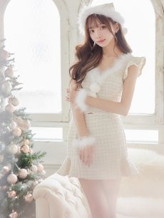 画像5: 【即日発送】ツイード/ セットアップ/ マーメイドミニドレスサンタ【sugar nine サンタコス】[OF04] (5)