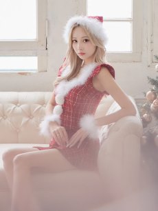 画像11: 【即日発送】ツイード/ セットアップ/ マーメイドフレアミニドレスサンタ【sugar nine サンタコス 5点セット】【XS-Mサイズ/5カラー】[OF04] (11)