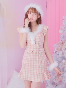 画像5: 【即日発送】ツイード/ セットアップ/ マーメイドフレアミニドレスサンタ【sugar nine サンタコス 5点セット】【XS-Mサイズ/5カラー】[OF04] (5)