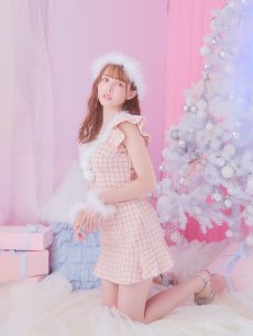 画像18: 【即日発送】ツイード/ セットアップ/ マーメイドフレアミニドレスサンタ【sugar nine サンタコス 5点セット】【XS-Mサイズ/5カラー】[OF04] (18)