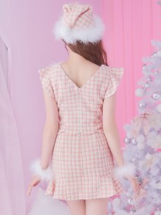 画像7: 【即日発送】ツイード/ セットアップ/ マーメイドフレアミニドレスサンタ【sugar nine サンタコス 5点セット】【XS-Mサイズ/5カラー】[OF04] (7)