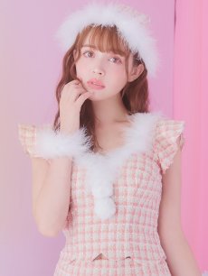 画像8: 【即日発送】ツイード/ セットアップ/ マーメイドフレアミニドレスサンタ【sugar nine サンタコス 5点セット】【XS-Mサイズ/5カラー】[OF04] (8)