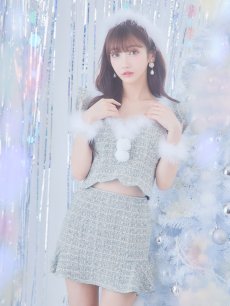 画像2: 【即日発送】ツイード/ セットアップ/ マーメイドフレアミニドレスサンタ【sugar nine サンタコス 5点セット】【XS-Mサイズ/5カラー】[OF04] (2)