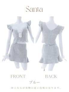 画像27: 【即日発送】ツイード/ セットアップ/ マーメイドフレアミニドレスサンタ【sugar nine サンタコス 5点セット】【XS-Mサイズ/5カラー】[OF04] (27)