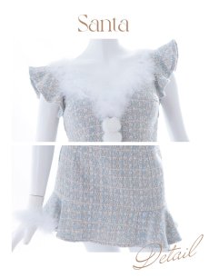 画像28: 【即日発送】ツイード/ セットアップ/ マーメイドフレアミニドレスサンタ【sugar nine サンタコス 5点セット】【XS-Mサイズ/5カラー】[OF04] (28)