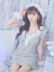画像18: 【即日発送】ツイード/ セットアップ/ マーメイドフレアミニドレスサンタ【sugar nine サンタコス 5点セット】【XS-Mサイズ/5カラー】[OF04] (18)
