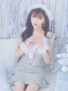 画像19: 【即日発送】ツイード/ セットアップ/ マーメイドフレアミニドレスサンタ【sugar nine サンタコス 5点セット】【XS-Mサイズ/5カラー】[OF04] (19)