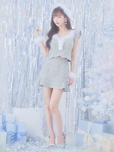 画像21: 【即日発送】ツイード/ セットアップ/ マーメイドフレアミニドレスサンタ【sugar nine サンタコス 5点セット】【XS-Mサイズ/5カラー】[OF04] (21)