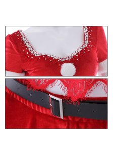 画像11: SALE!値下げ！【即日発送】バックリボンセットアップミニ丈フレアサンタ【sugar nine サンタコス 6点セット】【XS-Mサイズ/1カラー】[OF04] (11)