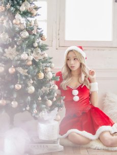 画像8: SALE!値下げ！【即日発送】バックリボンセットアップミニ丈フレアサンタ【sugar nine サンタコス 6点セット】【XS-Mサイズ/1カラー】[OF04] (8)