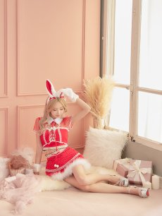 画像7: SALE!値下げ！【即日発送】ドットチュール/ バニー/ セットアップサンタ（SS088YN-Socks）【sugar nine サンタコス 5点セット】【XS-Lサイズ/1カラー】[OF04] (7)