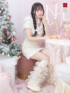 画像1: 【即日発送！】【サンタコス 5点セット】【XS-XLサイズ/2カラー】ツイードチェックバニーサンタコスプレ[OF04] (1)