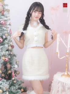 画像4: 【即日発送！】【サンタコス 5点セット】【XS-XLサイズ/2カラー】ツイードチェックバニーサンタコスプレ[OF04] (4)