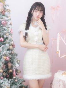 画像5: 【即日発送！】【サンタコス 5点セット】【XS-XLサイズ/2カラー】ツイードチェックバニーサンタコスプレ[OF04] (5)