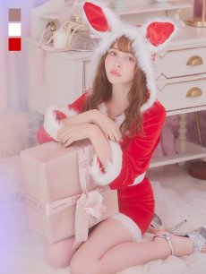 画像21: 【即日発送！】【サンタコス 4点セット】【S-Lサイズ/3カラー】セットアップバニーサンタコスプレ[OF04] (21)