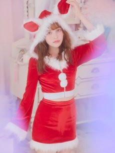 画像22: 【即日発送！】【サンタコス 4点セット】【S-Lサイズ/3カラー】セットアップバニーサンタコスプレ[OF04] (22)