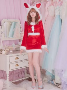 画像23: 【即日発送！】【サンタコス 4点セット】【S-Lサイズ/3カラー】セットアップバニーサンタコスプレ[OF04] (23)