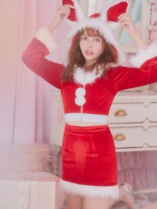 画像19: 【即日発送！】【サンタコス 4点セット】【S-Lサイズ/3カラー】セットアップバニーサンタコスプレ[OF04] (19)