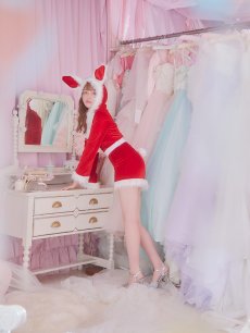 画像12: 【即日発送！】【サンタコス 4点セット】【S-Lサイズ/3カラー】セットアップバニーサンタコスプレ[OF04] (12)