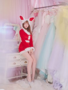 画像13: 【即日発送！】【サンタコス 4点セット】【S-Lサイズ/3カラー】セットアップバニーサンタコスプレ[OF04] (13)