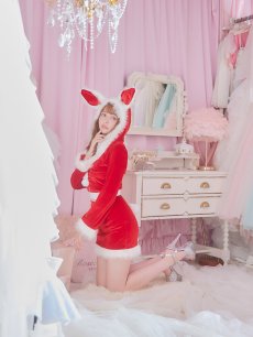 画像14: 【即日発送！】【サンタコス 4点セット】【S-Lサイズ/3カラー】セットアップバニーサンタコスプレ[OF04] (14)