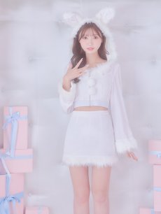 画像28: 【即日発送！】【サンタコス 4点セット】【S-Lサイズ/3カラー】セットアップバニーサンタコスプレ[OF04] (28)