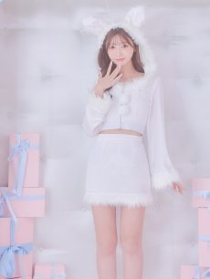 画像14: 【即日発送！】【サンタコス 4点セット】【S-Lサイズ/3カラー】セットアップバニーサンタコスプレ[OF04] (14)